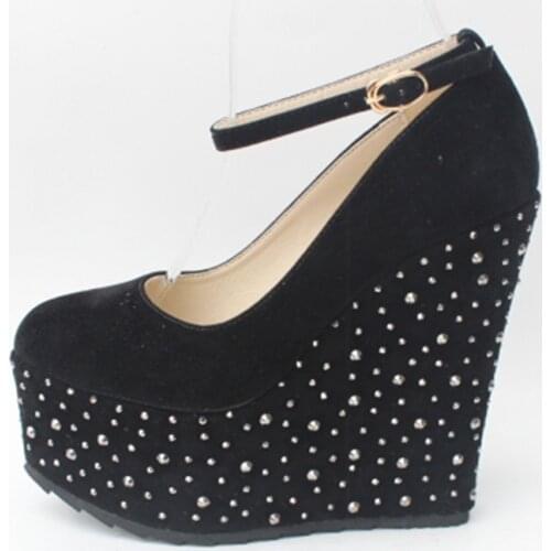 Womens Shoes Sexy Round Toe Wedges Heel Platform Pumps High Heels US size 4-10.5 No.1269