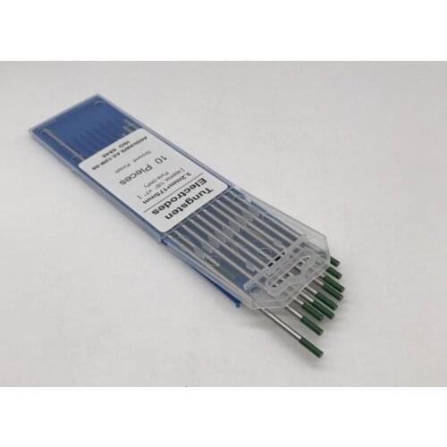 1 Pack Durable WP TIG Tungsten Rods Green Tip Pure Tungsten Welding Electrodes Tungsten Electrodes TIG Welding Rods