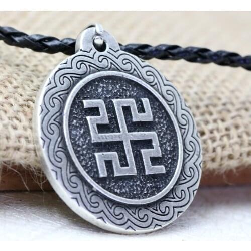 10pcs Kolovrat Sllavics Pendant Necklace Bogovnik Sllavics Amulet Pendant Necklace Talisman Pagan Jewelry