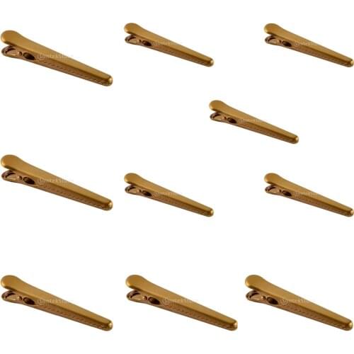 10x Stainless Steel Food Bag Sealing Clips Food Storage Sealer Gold S+L