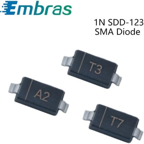 100Pcs SMD Fast Switching Diode 1N4148W A2 1N4007W T7 1N5819W S4 1N4148W T4 1N5819 SL 1N4007 T7 1N5817 S4 100V SOD-123