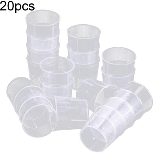 20Pcs 60ML Plastic Measuring Cup Kitchen Cooking Laboratory Graduated Beaker