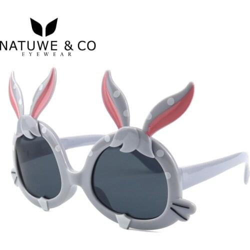 2021 Rabbit Silicone uv400 Sun Glasses girls Fashion boys Orange Soft Flaxible Big Sunglasses
