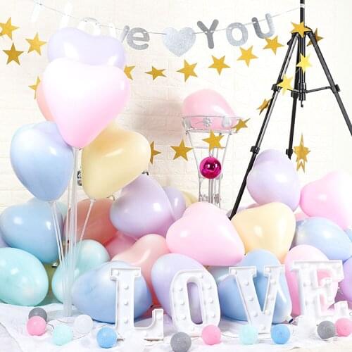 50pcs/Set 10inch Wedding Decoration Balloons Love Latex Balloons Heart Shaped Balloons Birthday Party Inflatable Ballon