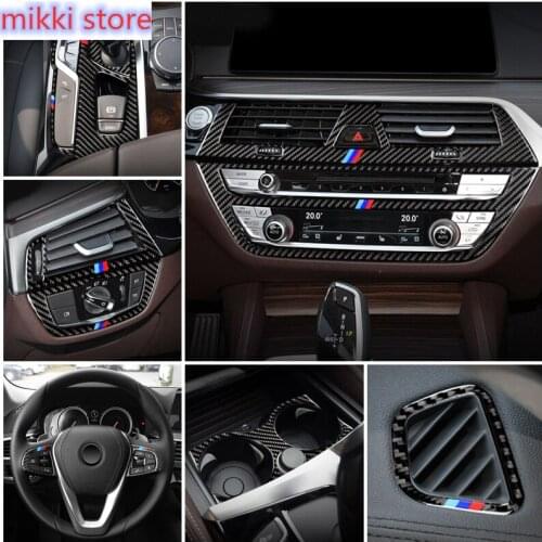 Car Inner Door Audio Speaker Gearshift Panel Door Armrest Cover Trim Sticker for BMW 5 Series 6GT G30 G32 G38 Auto Accessories