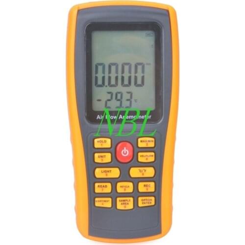0-45M/S Digital Anemometer GM8902 Wind Speed Meter Air Flow Anemometer Temperature Humidity Tester With USB Interface Hot Sale