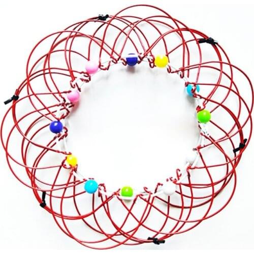 Mandala Flower Basket Magic Tricks Soft Steel Iron Wire Circle Kids Decompression Toy Juggling Children Gift Easy To Do