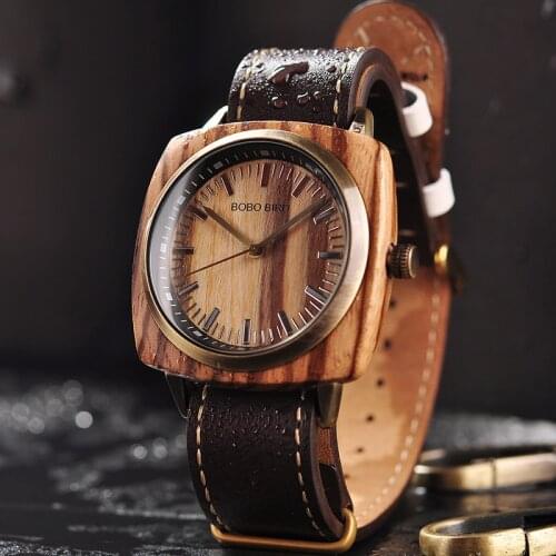 BOBO BIRD Wooden Quartz Man Watch Women Watches Ladies Waterproof Quartz erkek kol saati Valentine Day Gift Dropshipping