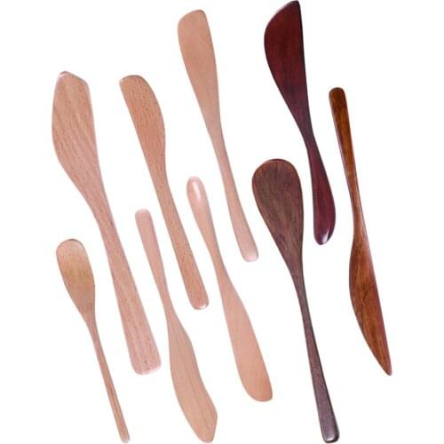 Log Wood Butter Knife Smear Baking Utensils Tableware Eco-friendly