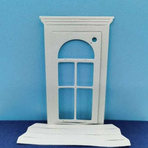 Door Metal Cutting Dies Scrapbooking Embossing Folders for Card Making Craft DIY Clear Stamps and Slimline Die Cut Molds