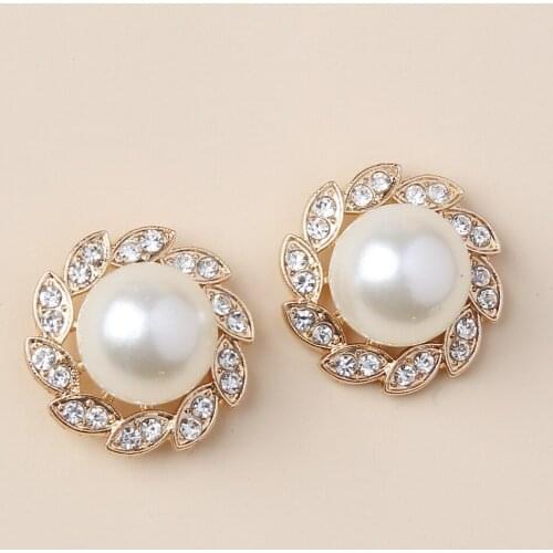 European And American Ins Style Fashion Temperament Personality Pearl Earrings Exquisite Rhinestones 2021 New Trend Wild
