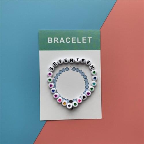 Kpop Seventeen Bracelet Cute letter bead Kpop seventeen bracelet