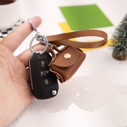 Women Men Fashion Pu Mini Key Holder Bag Wallet Small Function Coin Change Earphone Keychain Pocket Pouch Case Organizer