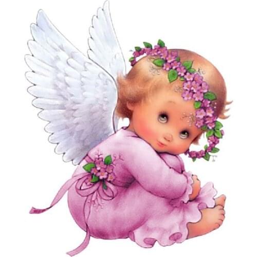 New 5D DIY Diamond Painting Angel Baby Embroidery Full Square Drill Diamond Cross Stitch Lovely Angel Rhinestone Mosaic Painting