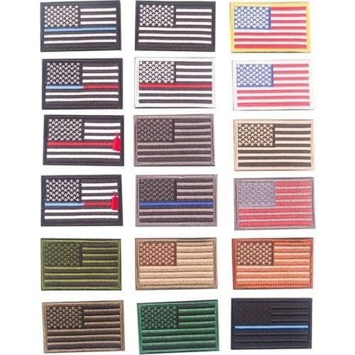 New National Flag US Parches Ropa Patch Embroidered parches Patches for Clothing Iron on For Close Shoes Bags Badges Embroidery