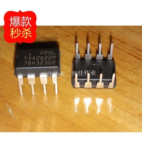 10PCS New original authentic ST TDA2822 TDA2822M DIP8 Dual Audio Amplifier