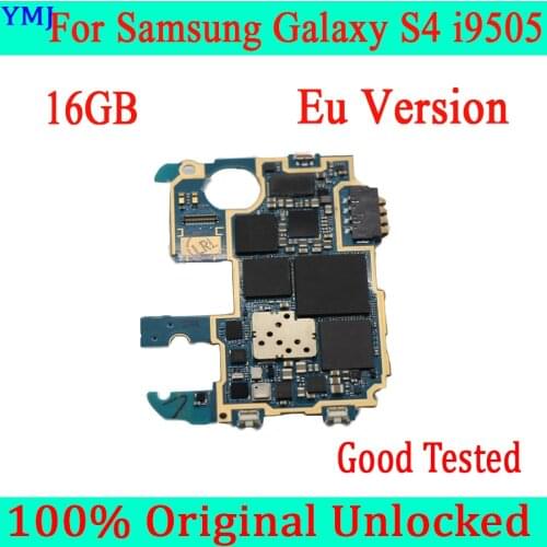 Original unlocked For Samsung Galaxy S4 i9505 Motherboard with Android System,16GB for Galaxy S4 i9505 Mainboard with Full Chips