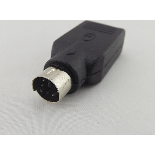 10pcs USB 2.0 A Female To PS2 Male Mouse Keyboard Adapter Converter f PC Laptop Black