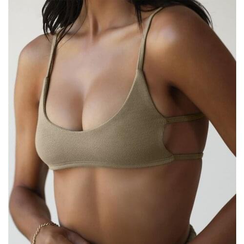 CHRONSTYLE Sexy Women Tube Tops Cropped Clubwear 2021 Sleeveless Strap Bodycon Backless Hollow Out Summer Tank Vest Camis Street