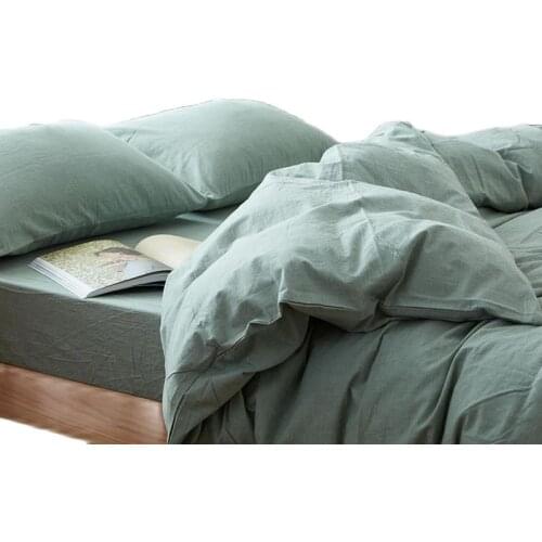 Duvet Cover Home 100% Washed Cotton Quilt Cover Soft Health Comforter Case No Pillowcase Queen King Full Size 200x230 220x240cm