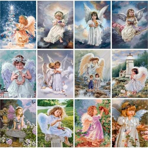 Full Square 5D Diy Diamond Painting Angel 3D Diamond Embroidery Girl Cross Stitch Picture Of Rhinestones Mosaic Home Decor Gift