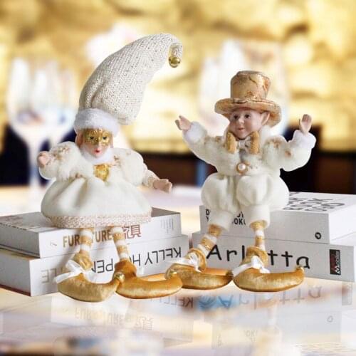 Christmas Fabric Sitting Elf Doll Christmas Long-Legged Plush Doll Gift Christmas Tree Orament Home Decoration Navidad 2022