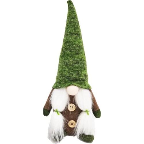 Christmas Gnome Decoration Handmade Nordic Gnome Plush Standing Forest Elf Figurine Table Ornaments