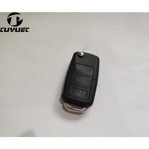 Folding Car Remote Flip Key Shell Case Fob For Volkswagen VW Jetta Golf Passat Beetle Polo Bora 3 Buttons Key Case