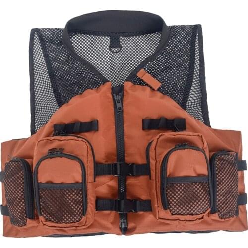 Multi-Pockets with Foam Pad Sleeveless Jacket Life-Saving Vest
