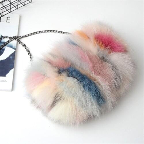 2019 Real Fox Fur Bag Fashion Bag Ladies Fashion New Luxury Leather Colorful Bag A Variety Of Colors To Choose From