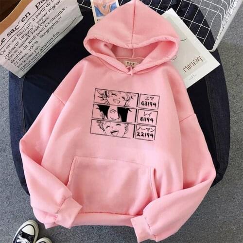 SUNOWE The Promised Neverland Hoodies Sweatshirt Women Anime Hoodies Streetwear Pullovers Harajuku Graphic Hooded Streetwear
