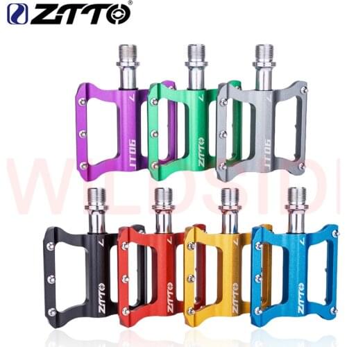ZTTO TJ06 MTB Bearing Flat Pedal Bicycle Good Grip Lightweight Pedals Anti-Slip Folding Pedals Cycling Bicycle Accessories