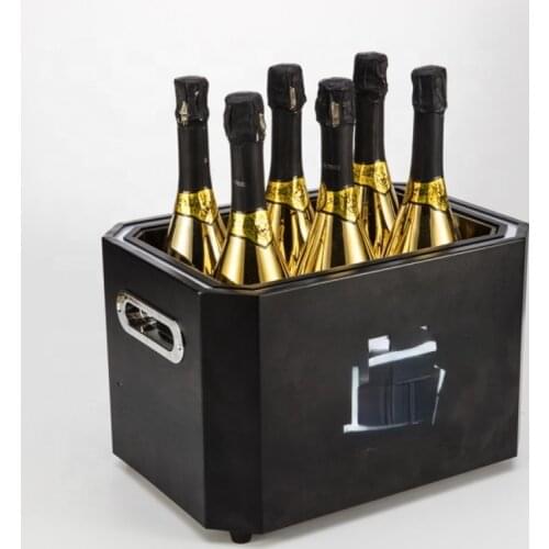 High Premium Double Wall LED Ice Bucket Champagne Wine 6 Bottles