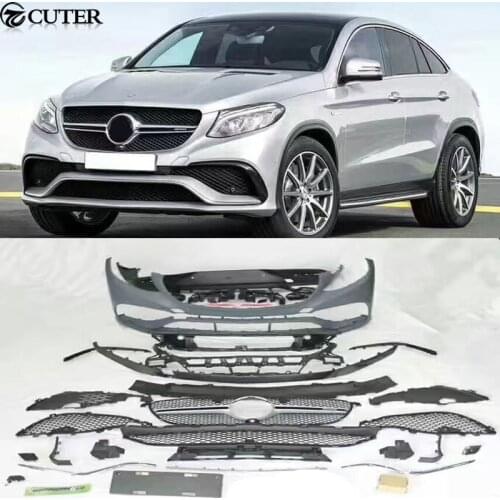W292 GLE 400 Coupe GLE63 AMG style Car body kit PP Unpainted front bumper rear bumper for Mercedes Benz W292 GLE Coupe GLE63