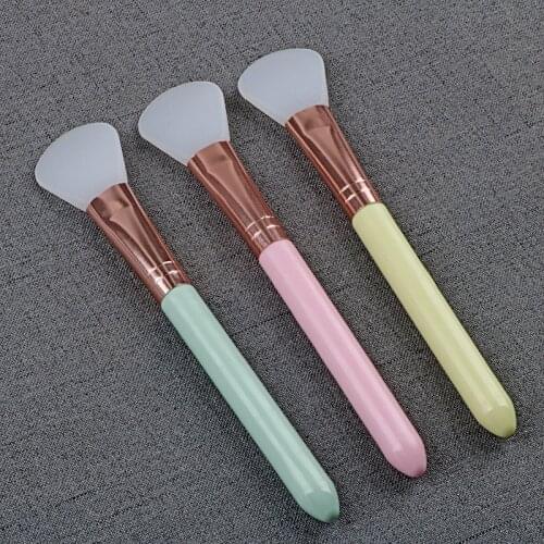 1Pc Silicone Facial Mud Mask Brush Home Salon Facial Mud Mixing Brush with OPP Bag for Facial Skin Care Soft Mask Beauty Tools