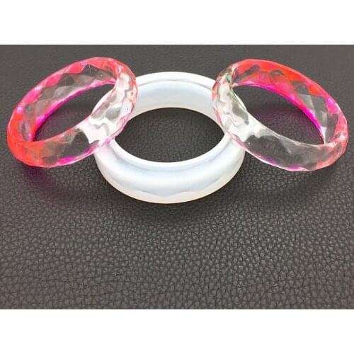 1Pcs Resin Epoxy Bracelet Molds Transparent Casting Silicone Mold for DIY Round Bracelet Bangle Mould Jewelry Craft Making