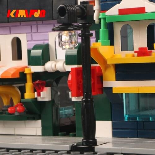 1pcs usb led Street lights Building Block City Street LEDLight USB Creator House DIY Toys