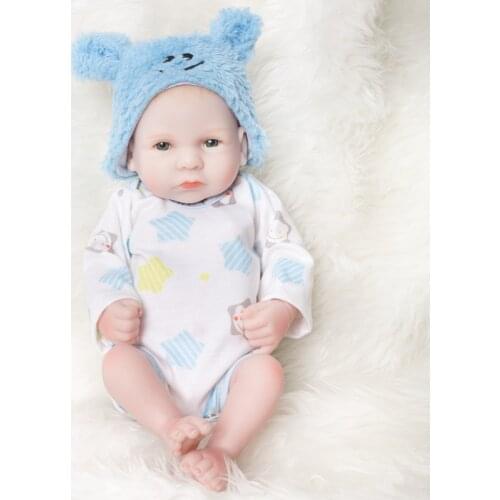 10inch mini doll baby toy findings Rebirth doll full rubber doll-2pcs/lot