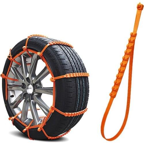 10pcs Emergency Tire Chain Anti-slip Prevent Tire Skidding Fit Snow Rain Ice Essential Tools for Outdoor Self-driving Off-road