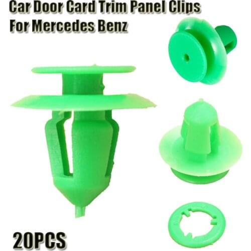 20pcs Car Door Card Trim Panel Clips Rear Tailgate Interior Green Auto Fasteners For MERCEDES VITO VIANO W63 For Benz Viano MPV