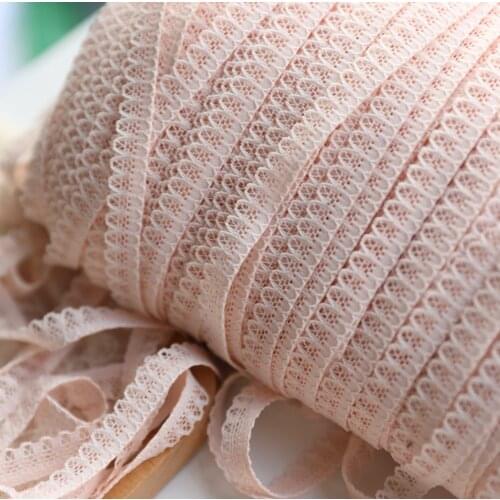 4 Meters Width 1.1cm Orange Pink Elastic Embroidery Ribbon DIY Crafts Sewing Supplies For Underwear Lingerie Stretchy Lace Trim