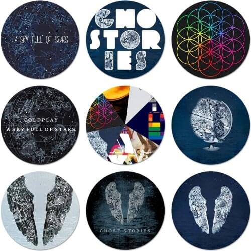 58mm Ghost Stories Coldplay Pattern Style Badge Brooch Pin Accessories For Clothes Backpack Decoration gift