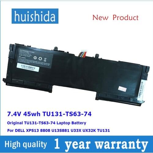 7,4 V 45wh TU131-TS63-74 New original Laptop battery for Dell XPS13 8808 U13S881 U33X UX32K TU131-TS63-74 series