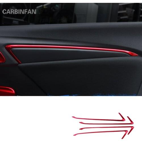 Car Stylings Door Interior armrest trim Car sticker door trim For Honda FIT JAZZ GK5 3rd 2014 2015 2016 2017 2018 LHD C1435