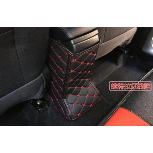 Car armrest box Back row anti kicking pad holster Artificial Leather For Suzuki Vitara 2015-2017