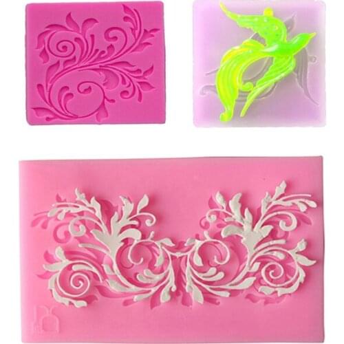 Free Shipping Phoenix Wings Lace Cooking Tools Fondant Shaped Baking Cake Chocolate Sugar Silicone Craft Mold Tray Candy Mold