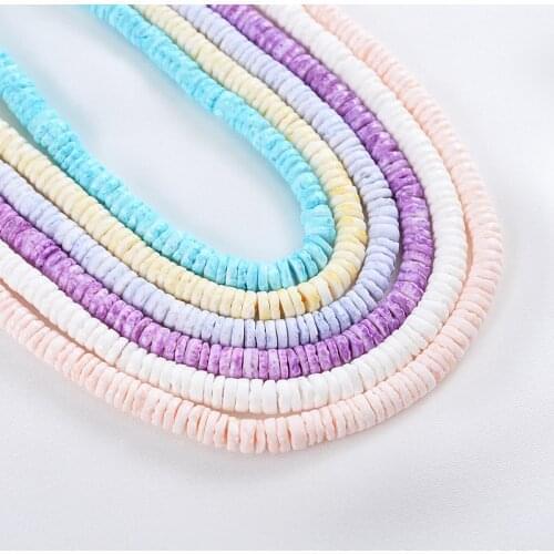 6mm Natural Mixed Shell Beads Seashell Round Shape Loose Beads For Jewelry Making Handmade DIY Necklace Bracelet Accessories