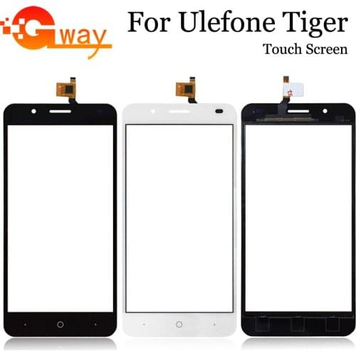 Black White 5.5" Tested Touch Screen Digitizer Panel For Ulefone Tiger Touch Panel Front Glass Lens Sensor Without LCD+Tools