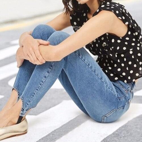 Belt Bottom Skinny High Waist Jeans Woman Summer Slim Hot Fashion Ladies Denim Jeans Women Pants Streetwear Fashional Trousers