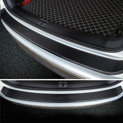 Hivotd For Volkswagen Vw Tiguan 2 2021-2018 Car Accessories Interior Rear Guard Bumper Leather Sticker Sill Pad Car Styling Trim